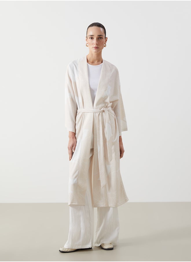 LC WAIKIKI - Shawl Collar Floral Oversize Women's Kimono - Image 1