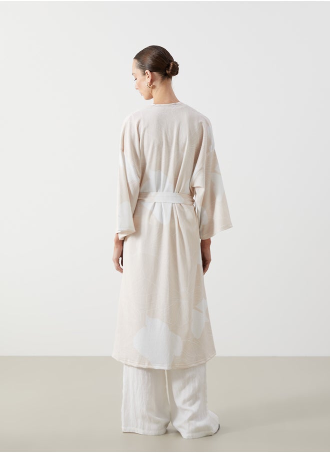 LC WAIKIKI - Shawl Collar Floral Oversize Women's Kimono - Image 1