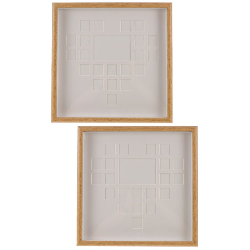 2pcs Diy Wood Painting Arts Frame Cardboard Picture Frame Diy Kids Photo Frames - Image 1