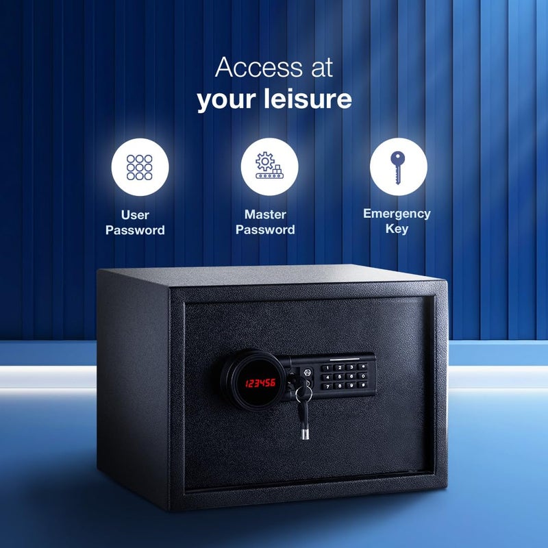 Ozone Ozone 16 Litres Digital Safe Locker for Home Office Digital Lock 1Way Unlocking Password Size 250H x 350W x 250D mm Weight 95kg 2Year Warranty  - Image 2