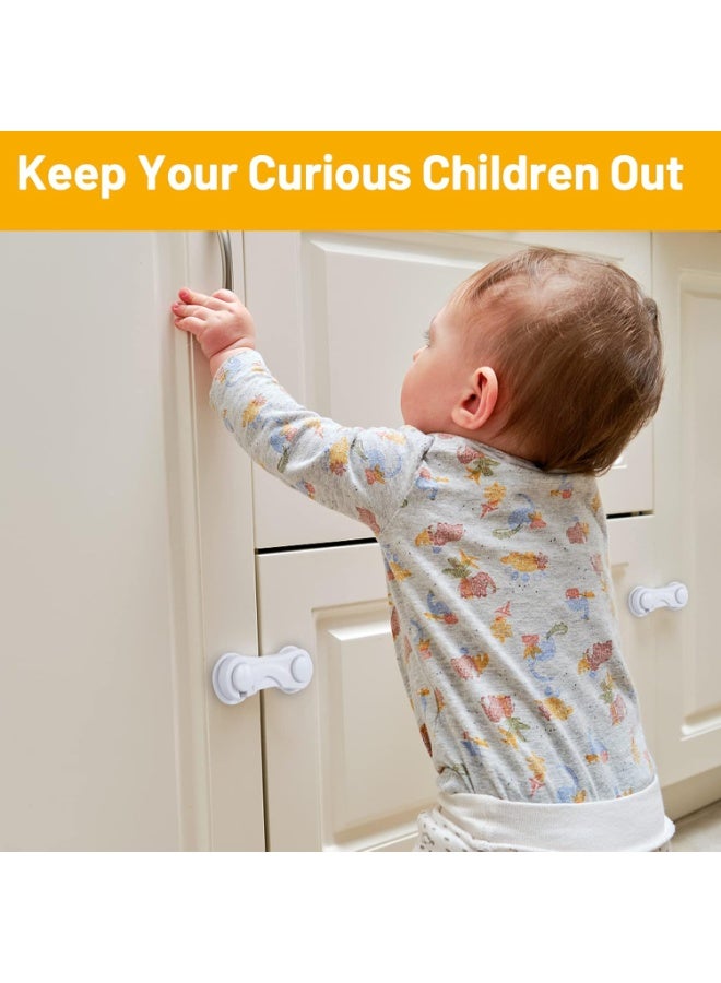 TRILINK Cabinet Locks for Babies 10 Pack, Baby Proofing Baby Safety Locks, Child Locks for Cabinets, Fridge Locks for Kids, Strong Adhesive No Drilling-Durable-Multifunctional for Furniture Kitchen - Image 4