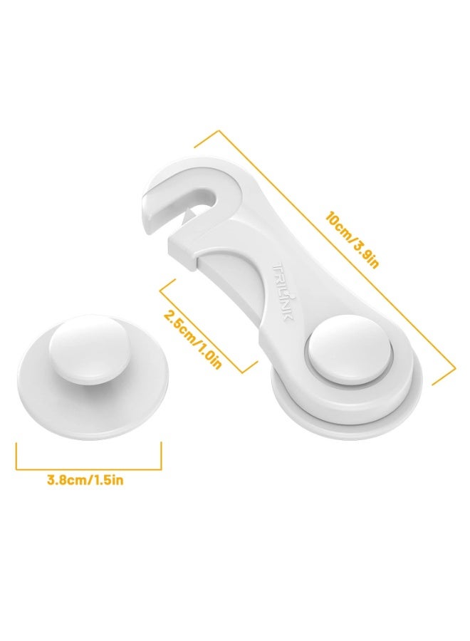 TRILINK Cabinet Locks for Babies 10 Pack, Baby Proofing Baby Safety Locks, Child Locks for Cabinets, Fridge Locks for Kids, Strong Adhesive No Drilling-Durable-Multifunctional for Furniture Kitchen - Image 2
