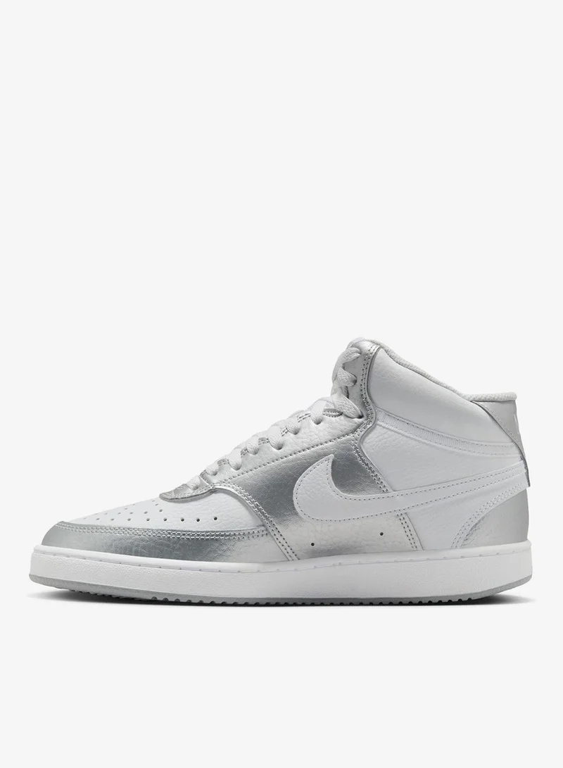 Nike White Women's Court Vision Mid Shoes for Women | Best Price UAE