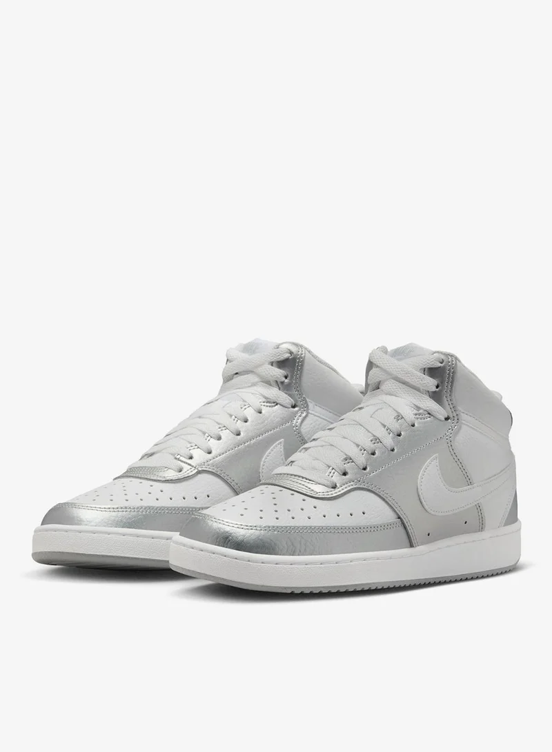 Nike White Women's Court Vision Mid Shoes for Women | Best Price UAE