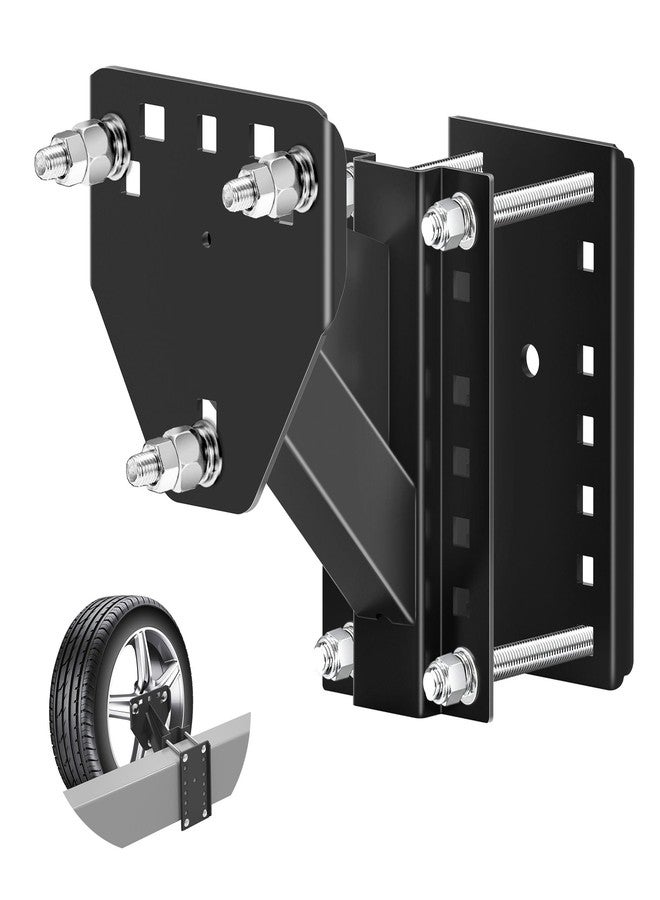 JEACENT Spare Tire Mount for Utility Trailer Accessories,3-Nut Design Spare Tire Carrier,Fits Most 4,5 & 6 Lugs Wheels, Hold 4″,4.25" 4.5″, 4.75″,5",5.32" and 5.5" Bolt Patterns,Holds Up to 160 Lbs - Image 1