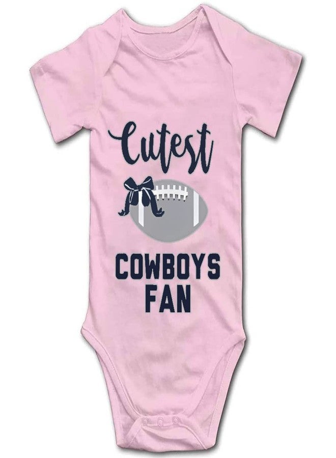 YCICIVDee Cutest Cow/Boys Football Fan Quote Baby Bodysuit Baby Bodysuit Pink Short Sleeve 0-3 Months - Image 1