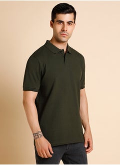 Dennis Lingo Olive T-Shirt for Men, 100% Cotton, Regular Fit  - Image 2