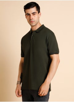 Dennis Lingo Olive T-Shirt for Men, 100% Cotton, Regular Fit  - Image 3
