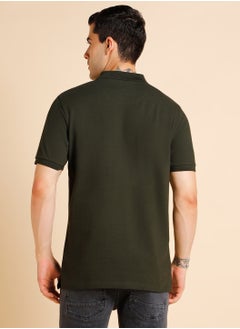Dennis Lingo Olive T-Shirt for Men, 100% Cotton, Regular Fit  - Image 5
