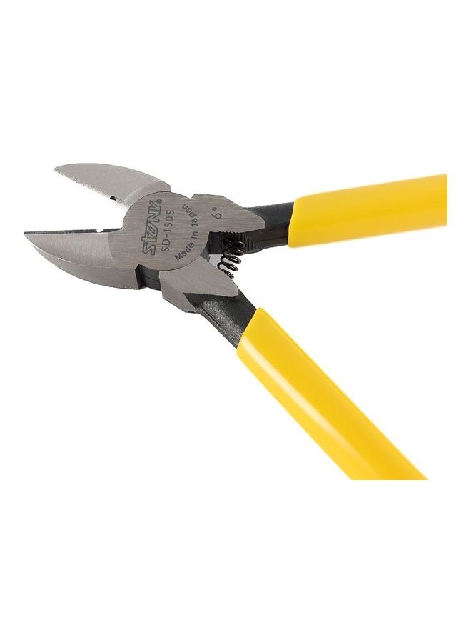 NIBEMINENT Premium Diagonal Cutting Plier With Spring Yellow/Grey/Black - Image 3