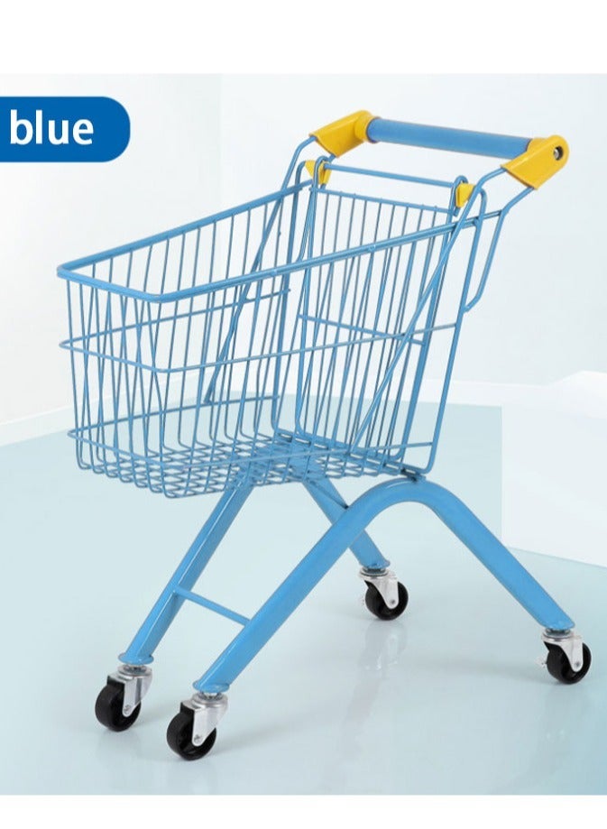 Toy Box Multicolour Mini Shopping Cart Supermarket Metal Trolley For Kids- Random Color 1 Pc  - Image 4