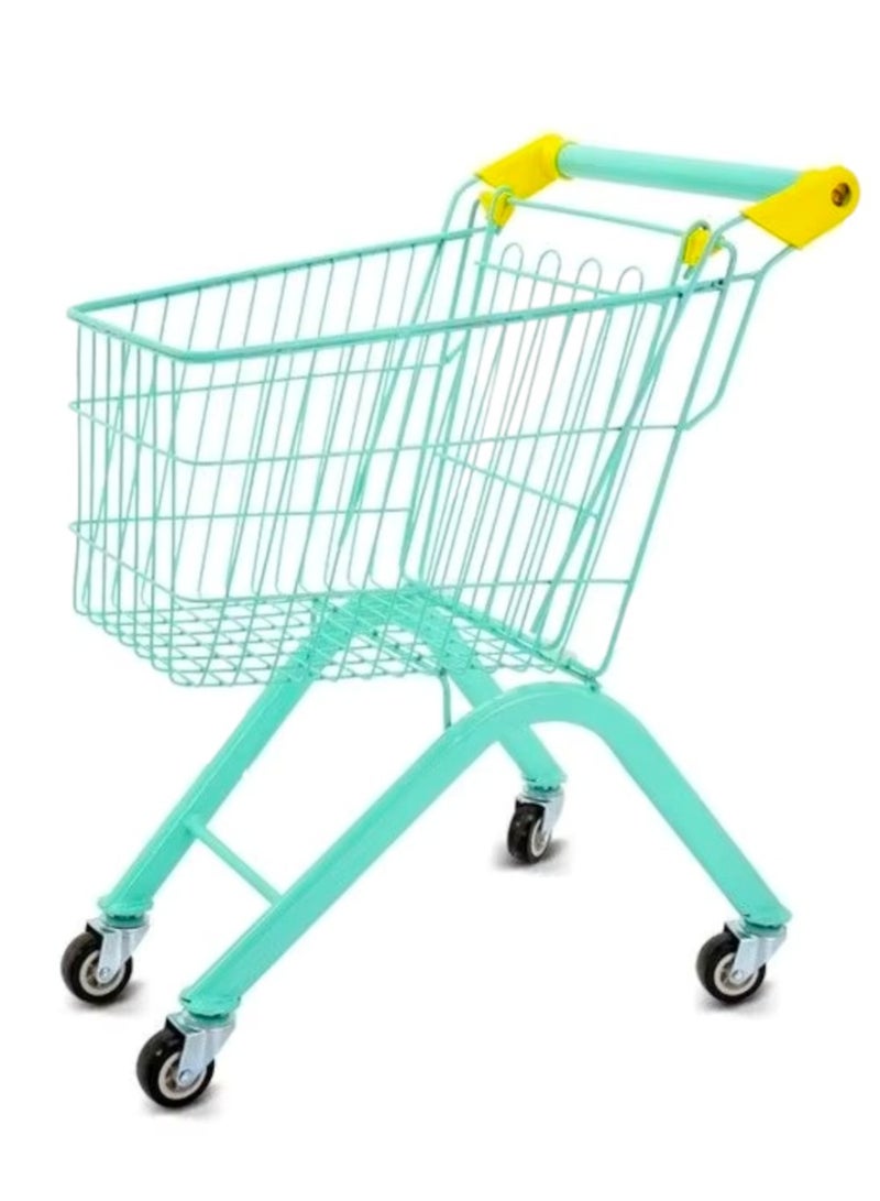 Toy Box Multicolour Mini Shopping Cart Supermarket Metal Trolley For Kids- Random Color 1 Pc  - Image 5