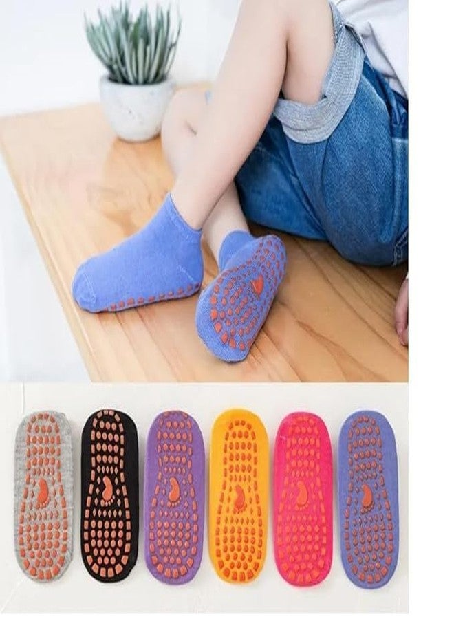 FLORISCA Baby Children Anti Skid Floor Socks Trampoline Sock kids Comfortable Wear Non Slip gym Sports Yoga jumnping Socks (pack of 1) - Image 2