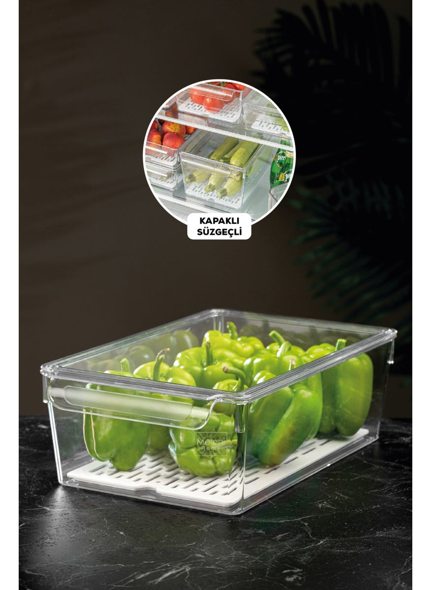 Refrigerator Organizer with Cover and Strainer Inside the Refrigerator Organizer 10 X 32,5 X 20 Cm - pzsku/ZA10C768342F903364D24Z/45/_/1726656498/82b1920e-6c05-4e09-bacc-0d07dca8be6e