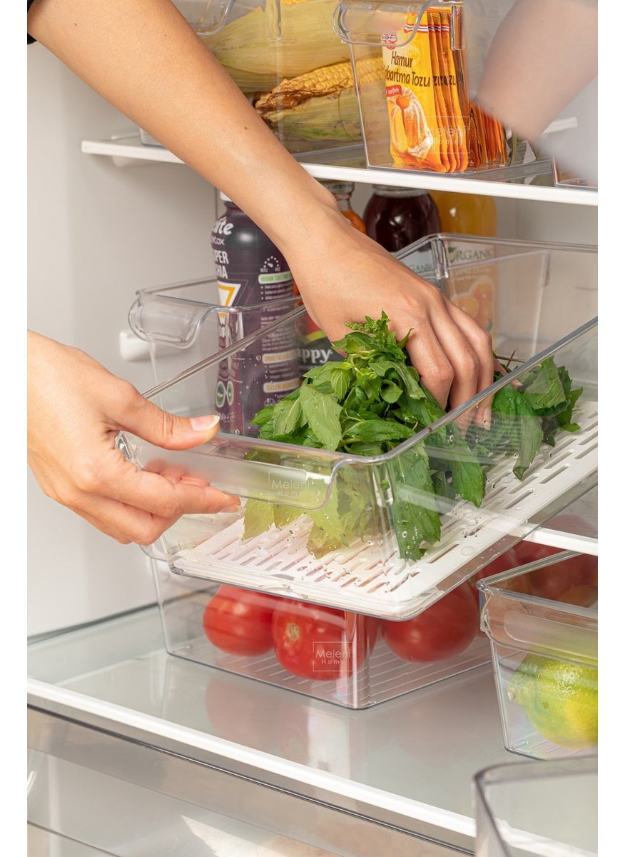 Refrigerator Organizer with Cover and Strainer Inside the Refrigerator Organizer 10 X 32,5 X 20 Cm - pzsku/ZA10C768342F903364D24Z/45/_/1726656499/8ef5737a-1c3b-4ddf-9829-4a22a2a59380