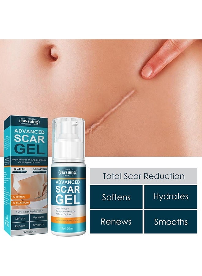Jaysuing Advanced Scar Gel, Fade Scar Cream Gel，Acne Scar Treatment，Deep Scar Removal，Burns Keloids Hypertrophic, Scar Repair Cream，Suitable for Burn Scar Stretch Marks and Postoperative Repair Treatment - Image 4