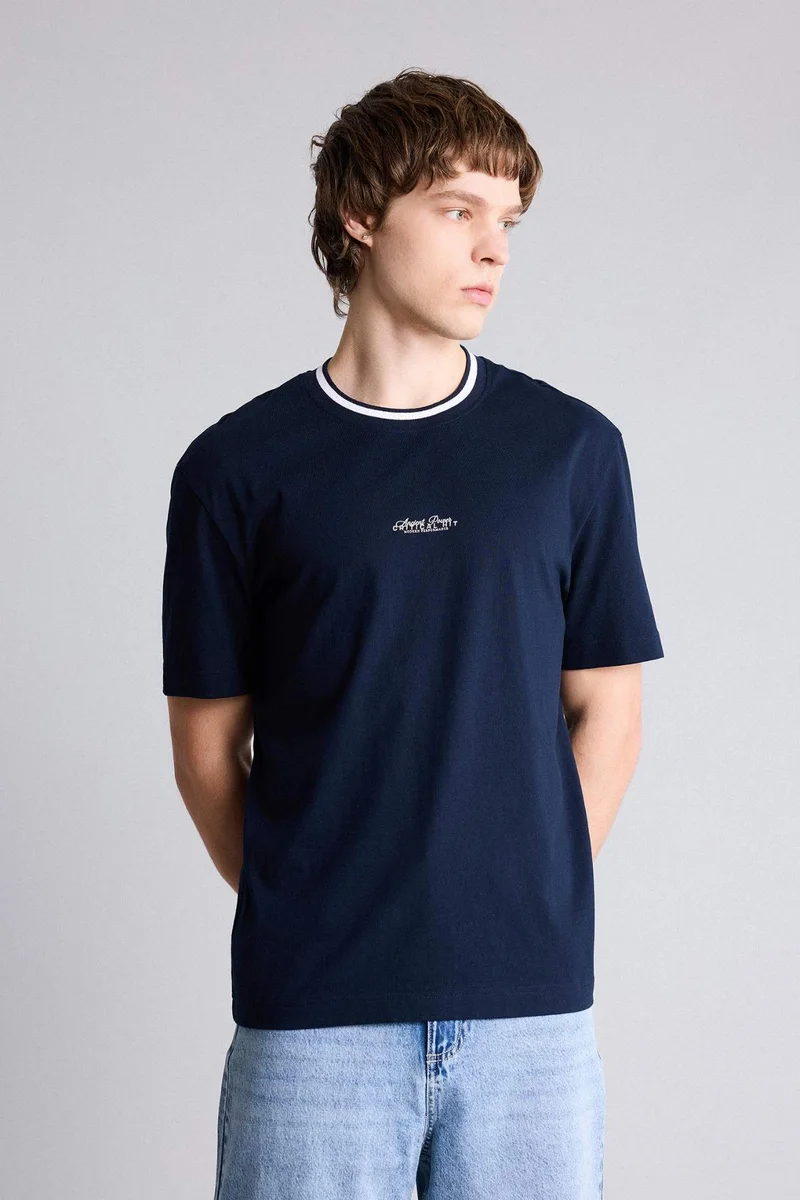 ديفاكتو 100% Cotton Regular Fit Printed Short Sleeve T-Shirt