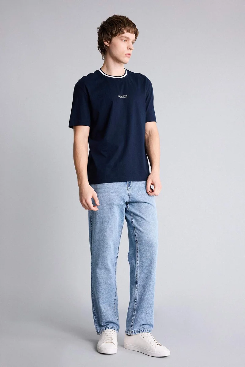 ديفاكتو 100% Cotton Regular Fit Printed Short Sleeve T-Shirt