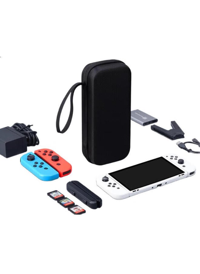 Jemdoswitch Storage Bag For Game Console, Ns/Oled Game Console Protective Case, Multi-Functional Portable Storage Box With Large Capacity, Black - Image 2