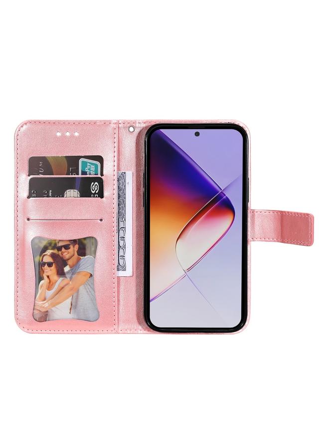 زبون جراب لهاتف Infinix Note 40 Pro 4G / 5G / Note 40 Pro+ جراب هاتف جلدي منقوش عليه زهور بسبع بتلات - Image 4