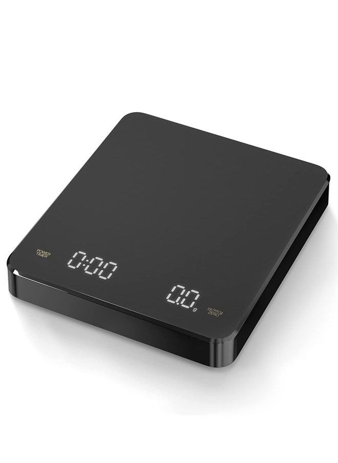 عربست - ميزان قهوة 0.1 جرام - 3000 جرام مع مؤقت، قابل لإعادة الشحن عبر USB - Image 1