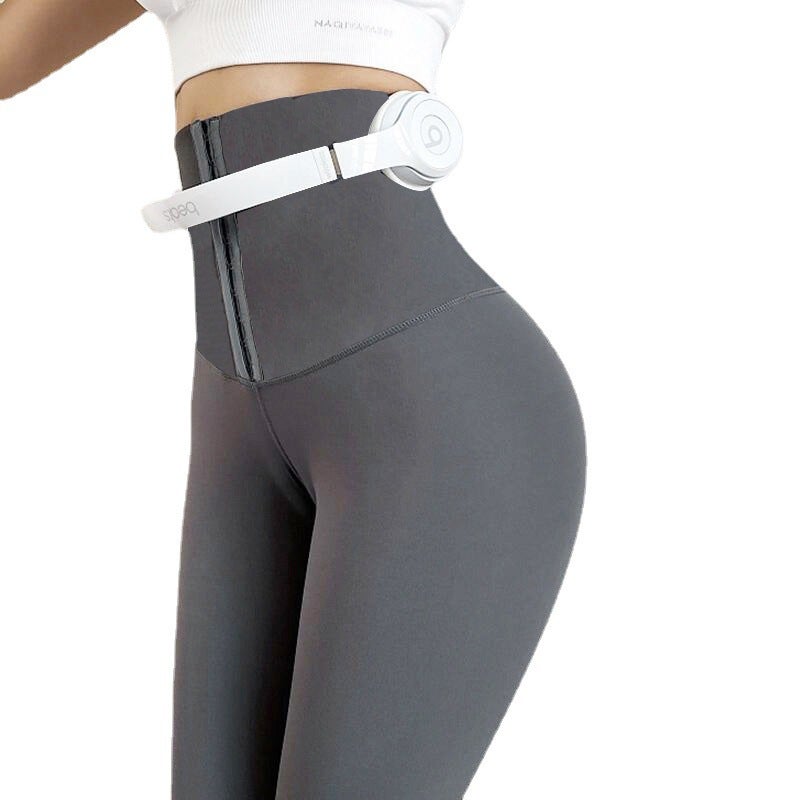 High-Waist Yoga Leggings with Tummy Control Butt Lifting Thermal Fleece Lining - Image 5
