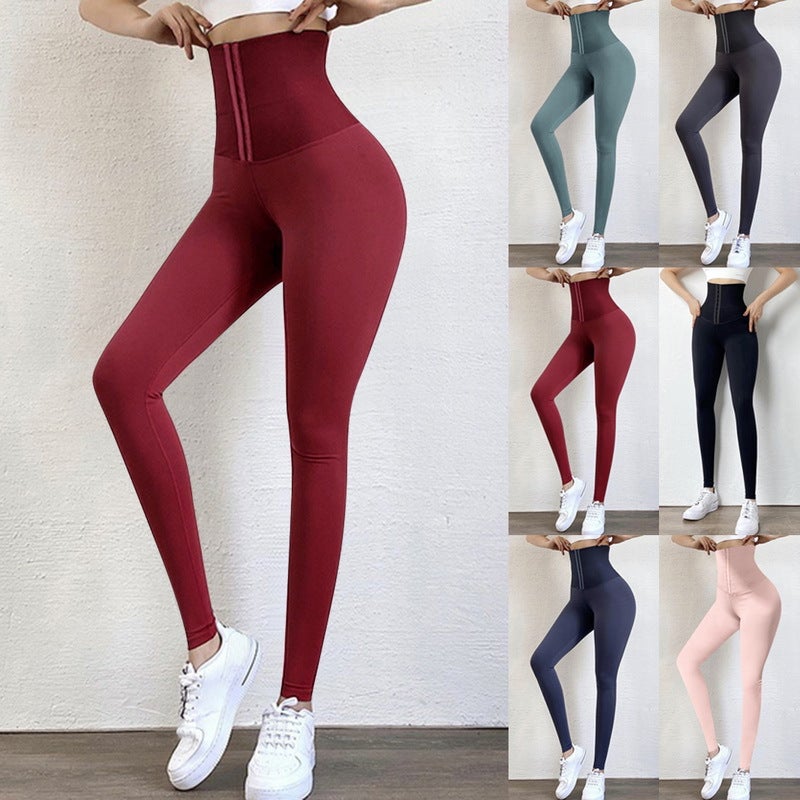 High-Waist Yoga Leggings with Tummy Control Butt Lifting Thermal Fleece Lining - Image 1