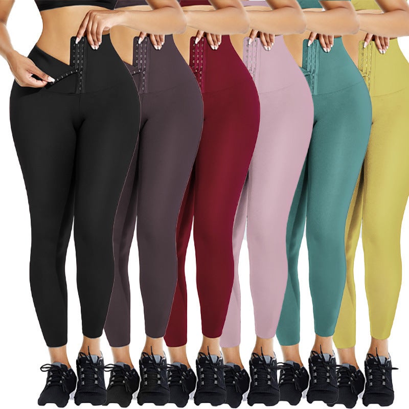 High-Waist Yoga Leggings with Tummy Control Butt Lifting Thermal Fleece Lining - Image 2