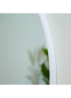 DANUBE HOME Petite Round Frame Mirror | Modern Wall Mounted Mirror Decorations For Vanity Entryway Living Room Bedroom And Bathroom 90X90X2.8 CM  Matt White  - Image 2