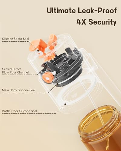 OURCABECUE Upgrade 2 in 1 Oil Sprayer for Cooking, 17oz Light-Blocking Glass Olive Oil Dispenser Bottle for Kitchen,Food-Grade Oil Mister with 8 Stickers for Salad, Frying(Amber Bottle-Black Gap) - Image 3