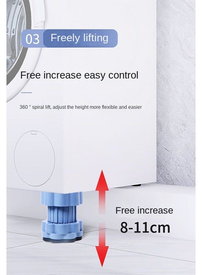 كيلا قاعدة غسالة عالمية 4 قطع مضادة للانزلاق وامتصاص الصدمات مناسبة للثلاجات والغسالات - Image 5