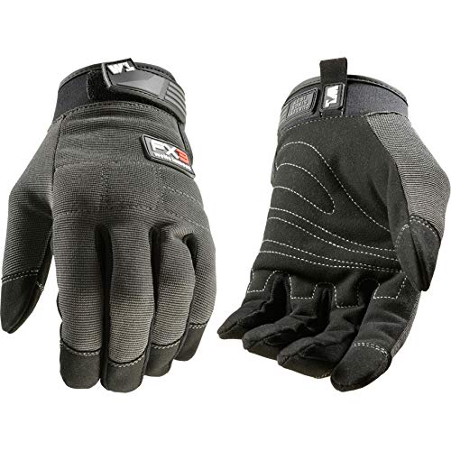 Wells Lamont Mens FX3 Extreme Dexterity Work Gloves Padded Ergonomic Work Gloves Touchscreen Compatible Heavy Duty Synthetic Leather with Reinforced Fingertips and Adjustable Fit Gray XXL - Image 1