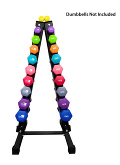 Sky Land Heavy-Duty Dumbbell Rack | 10-Pair A-Frame Weight Stand – Compact, Space-Saving & Sturdy Home Gym Organizer – EM-9228, Black  - Image 2