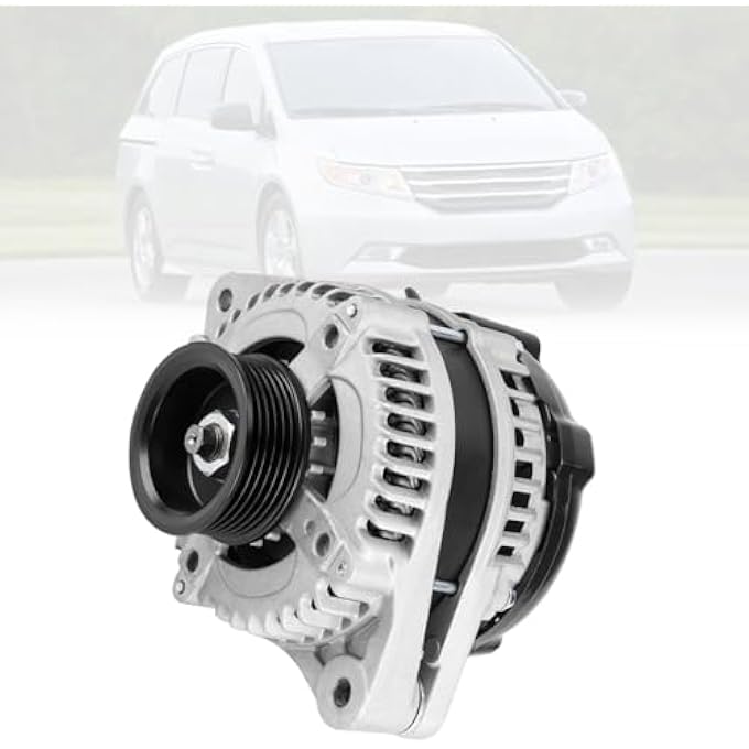 LONGKEES 11573 Alternator FIT 20112013 Honda Odyssey, 20122015 Pilot, 20122014 Ridgeline V6 3.5L 12V 130A 6-Groove Pulley Replace OE# 31100-RV0-A01, 104210-1240, 9764219-124 - Image 1