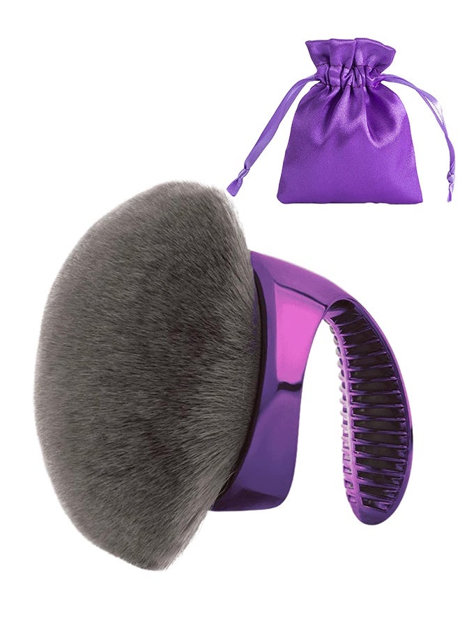 W Blend  Blur Body Brush - Kabuki Brush For Body, Tanning Brush, Self Tanner Brush, Large Makeup Brush Kabuki Foundation Brush, Self Tan Brush, Body Makeup Brush, Bronzing Brush ith Storage Bag - Image 1