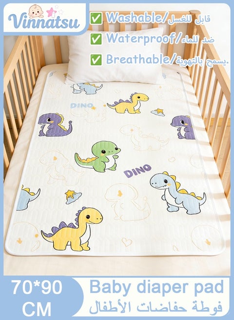 ملاءة سرير مقاومة للماء للأطفال، ووسادة تغيير حفاضات، قابلة للغسل، وواقي مرتبة مقاوم للماء، مقاس 70×90 سم، قابلة لإعادة الاستخدام، وسادة سرير للتحكم في سلس البول للبالغين والأطفال والحيوانات الأليفة