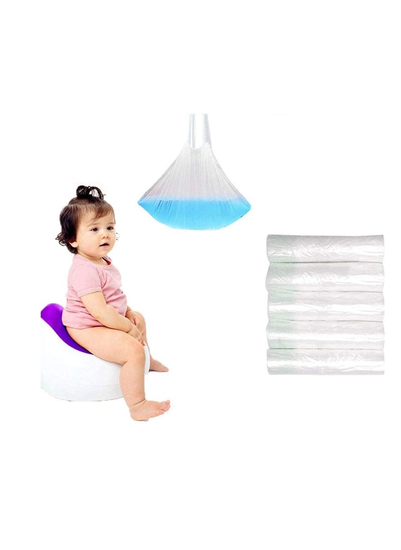 Hihonor 100pcs Portable Potty Chair Liners with Drawstring Potty Bags Disposable for Baby Toilet Potty Training Seat, Travel Universal Toilet Seat Cleaning Bag for Kids Toddlers Adults Pets Outdoors  - Image 2