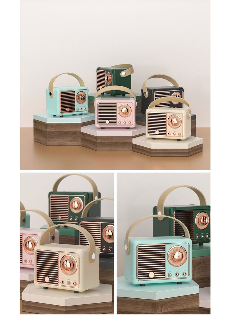 Retro Bluetooth Speaker,Cute Mini Speaker with FM Radio,Portable Wireless Speaker with TWS for Home Outdoor Travel,Bookshelf Speaker,Vintage Decor,Gifts for Girls,Teens  - Image 4