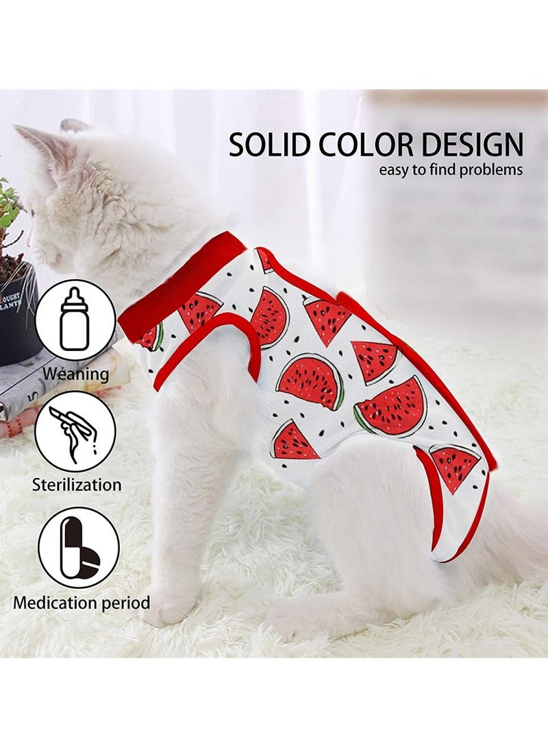 SYOSI Cat Recovery Suit, SYOSI Cat Recovery Suit for Abdominal Wounds or Skin Diseases, After Surgery Wear Anti Licking Wounds, Breathable E-Collar Alternative for Cats and Dogs M - Image 5