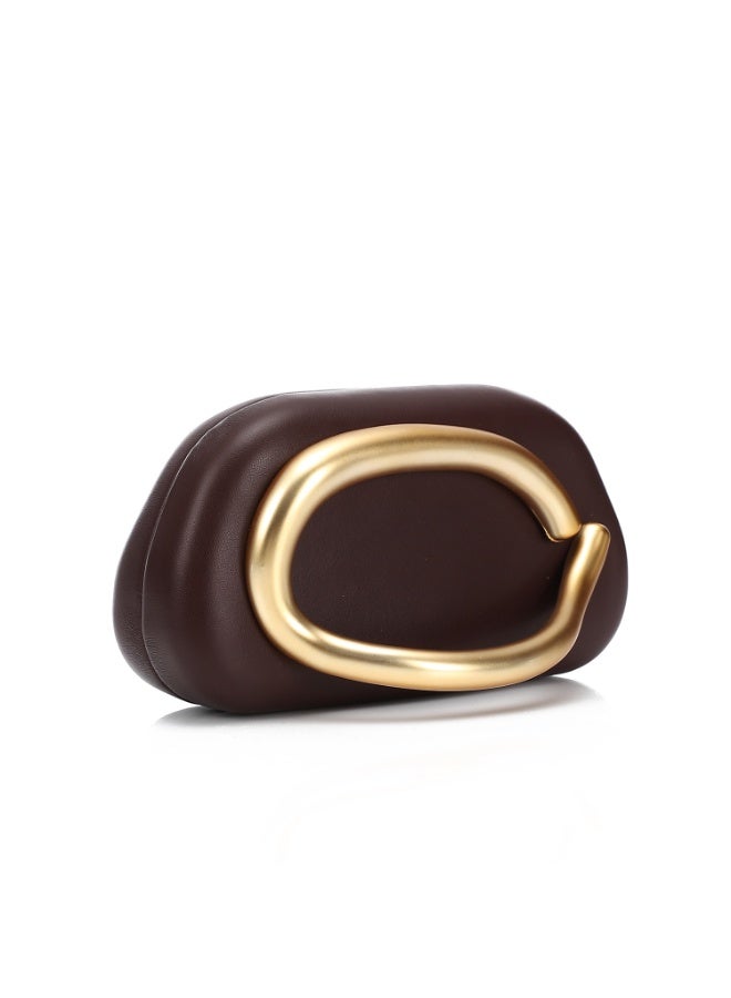 Mr.joe Statement Handle Clutch Brown - Image 2