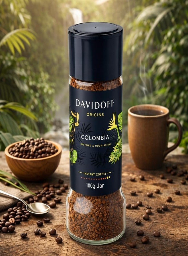 Davidoff Colombia Instant Coffee (100g) Glass Bottle Jar By COUGAR | Intense & Nourishing Flavor Profile | Premium 100% Arabica Colombian Coffee | Smooth Medium Roast Coffee for Home & Office - (IMPORTED) - Image 5