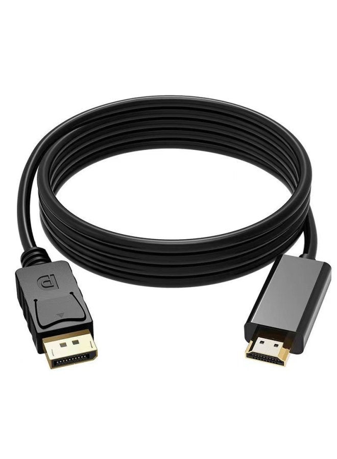 DP TO HDMI1.8 Line 4K/2K Large DPDispiayport TO HDMI HD Line Projector MiniDP-Color:Mini DP To HD Short Line Black  - Image 2