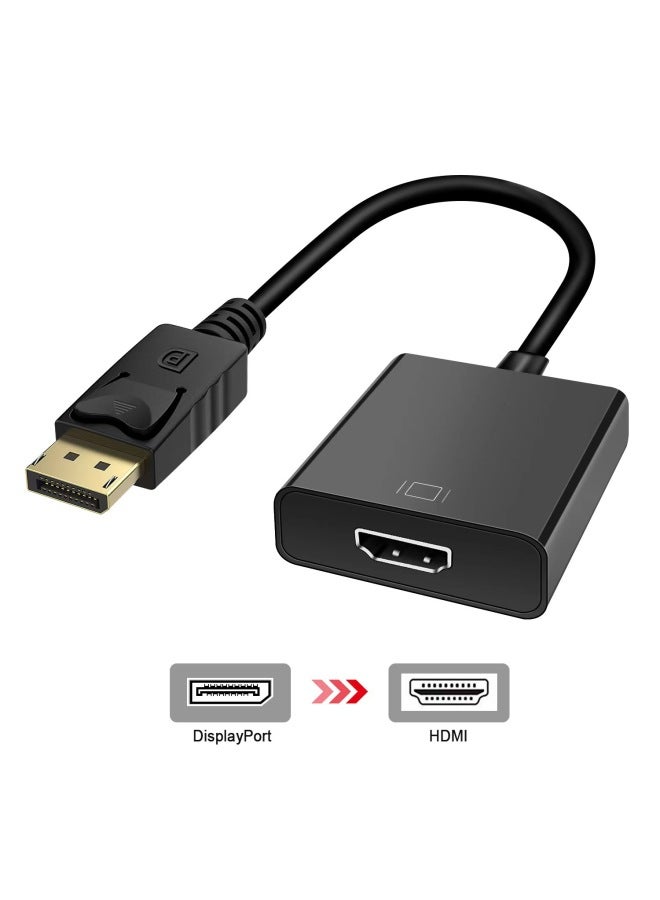 DP TO HDMI1.8 Line 4K/2K Large DPDispiayport TO HDMI HD Line Projector MiniDP-Color:Mini DP To HD Short Line Black  - Image 4