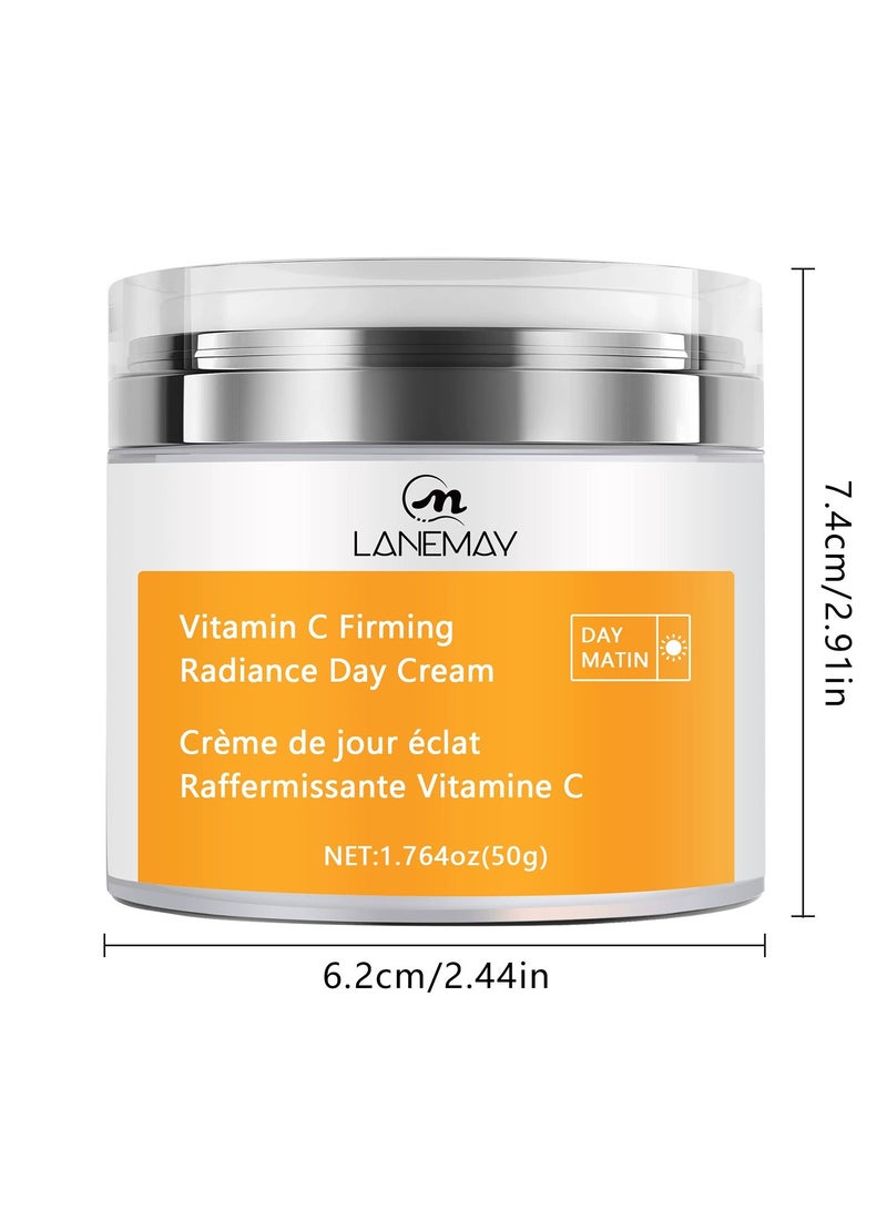 LANEMAY كريم نهاري مرطب ومشدود بفيتامين C - كريم مضاد للتجاعيد، سيروم للوجه والرقبة - Image 3