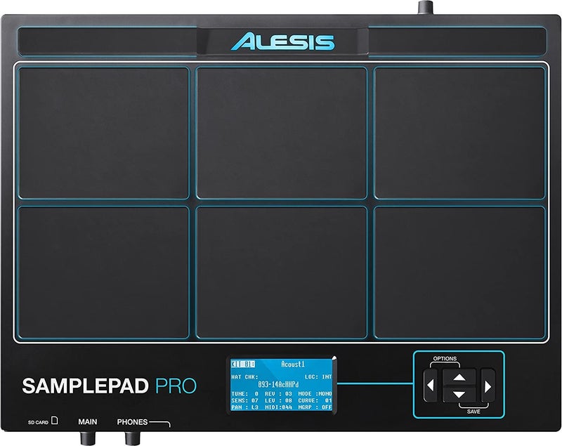 Alesis Sample Pad Pro SamplePad Pro - 8-pad percussie en sample-triggering instrument met dubbele zone rubberen pads, actieve LED-verlichting, uitbreidingsopties voor 2 extra triggers en 200+ ingebouwde geluiden - Image 1