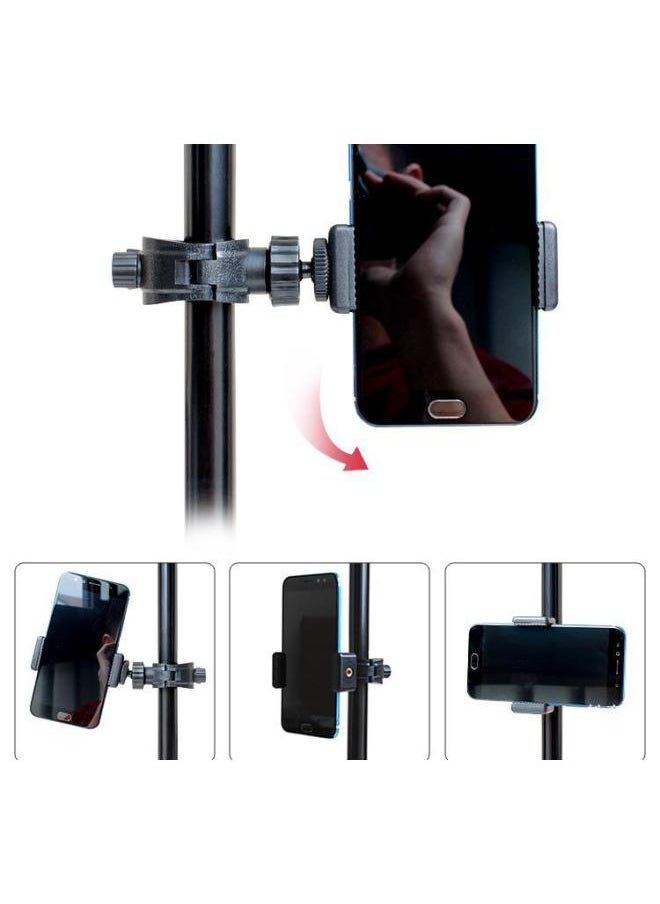 Generic Multi-function Live Broadcast Additional Machine Clip Additional Machine Position Tripod Accessories Universal Multi-machine Position Mobile Phone Frame Universal Rotating Position-Body Color:Increase Position  - Image 4