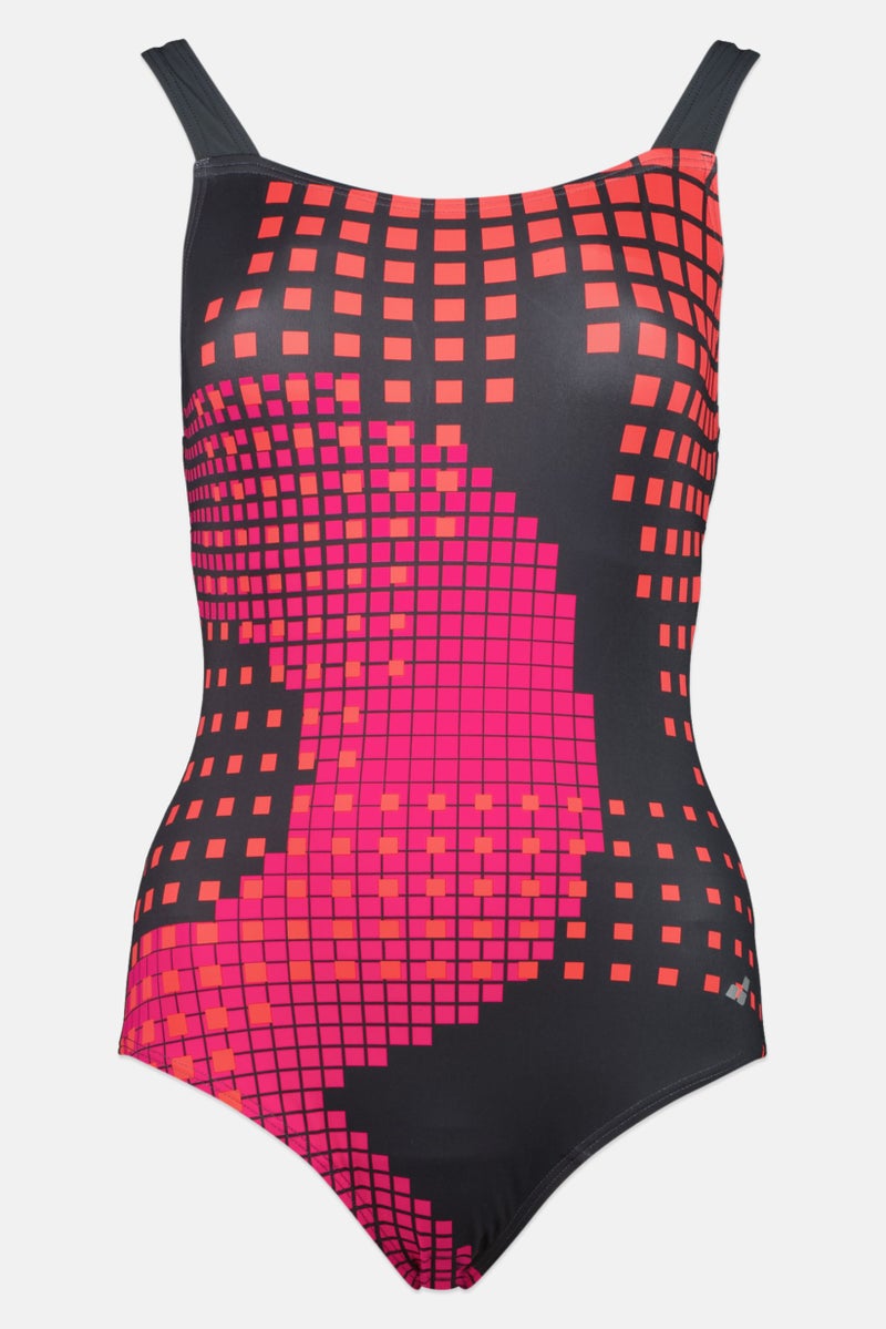 arena Women Allover Print Dorian Strap One Piece Swimsuit, Multicolor  - Image 1