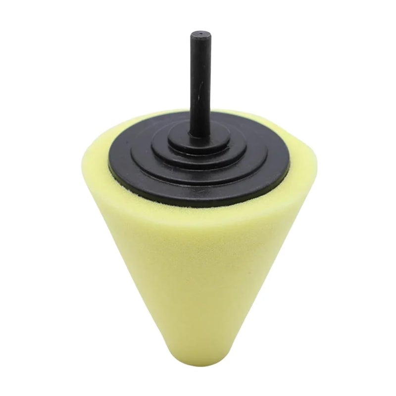 مجموعة وسادات تلميع صفراء 8 قطع لعجلة تلميع المطحنة الزاوية، محور السيارة، خدش التفاصيل - Image 3