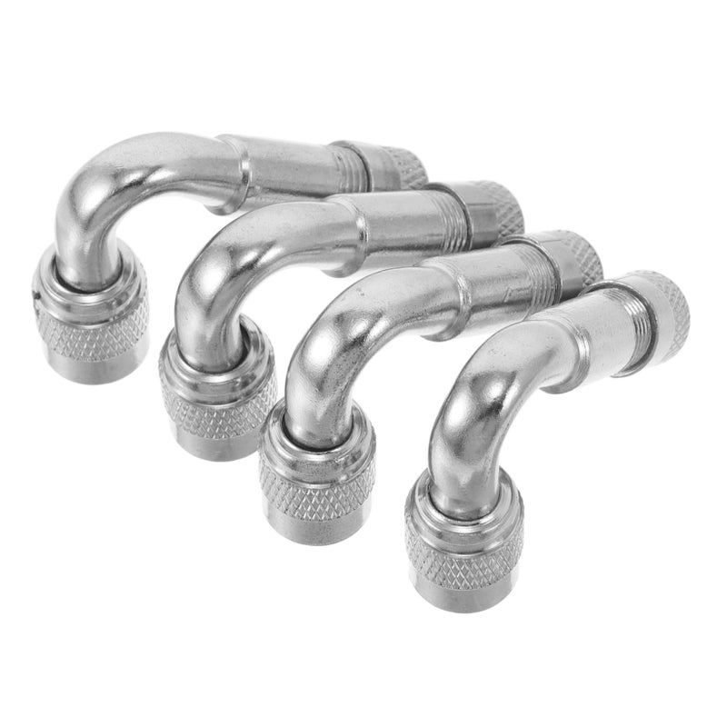 4 Pcs Metal Tire Valve Stem Extensions Fit For Car Motorcycle Truck - Image 2