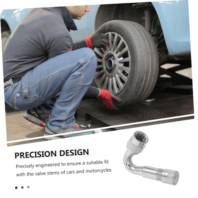 4 Pcs Metal Tire Valve Stem Extensions Fit For Car Motorcycle Truck - Image 4